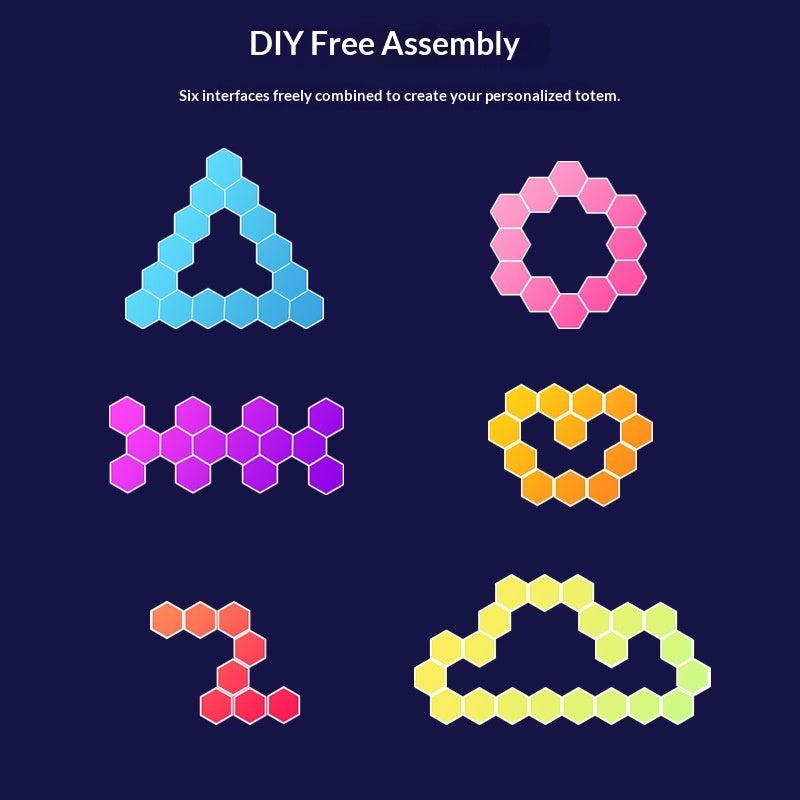 Hexagonal Smart RGB Sound-activated Breathing Light