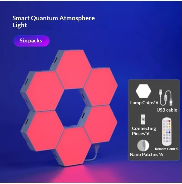 Hexagonal Smart RGB Sound-activated Breathing Light